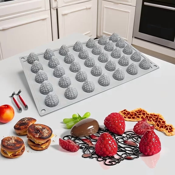 Pinecone Series 35-Cavity Silicone Baking Mold - Food Grade, Flexible, Dishwasher Safe for Chocolates, Mousse, Jelly & More