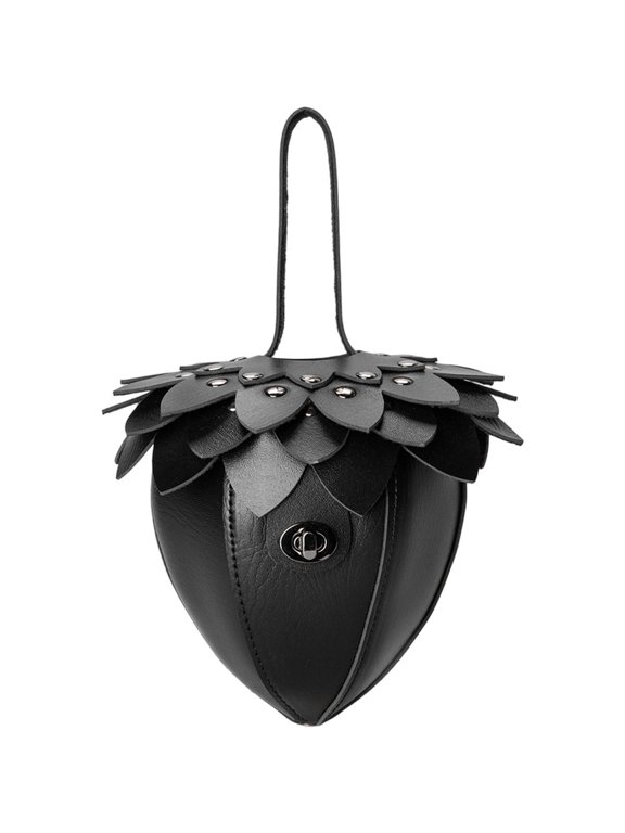 Pinecone Shaped Coin Purse - Creative PU Leather Wristlet Wallet Lipstick Holder Small Coin Wallet Keychain Bag Cute Gift for Women