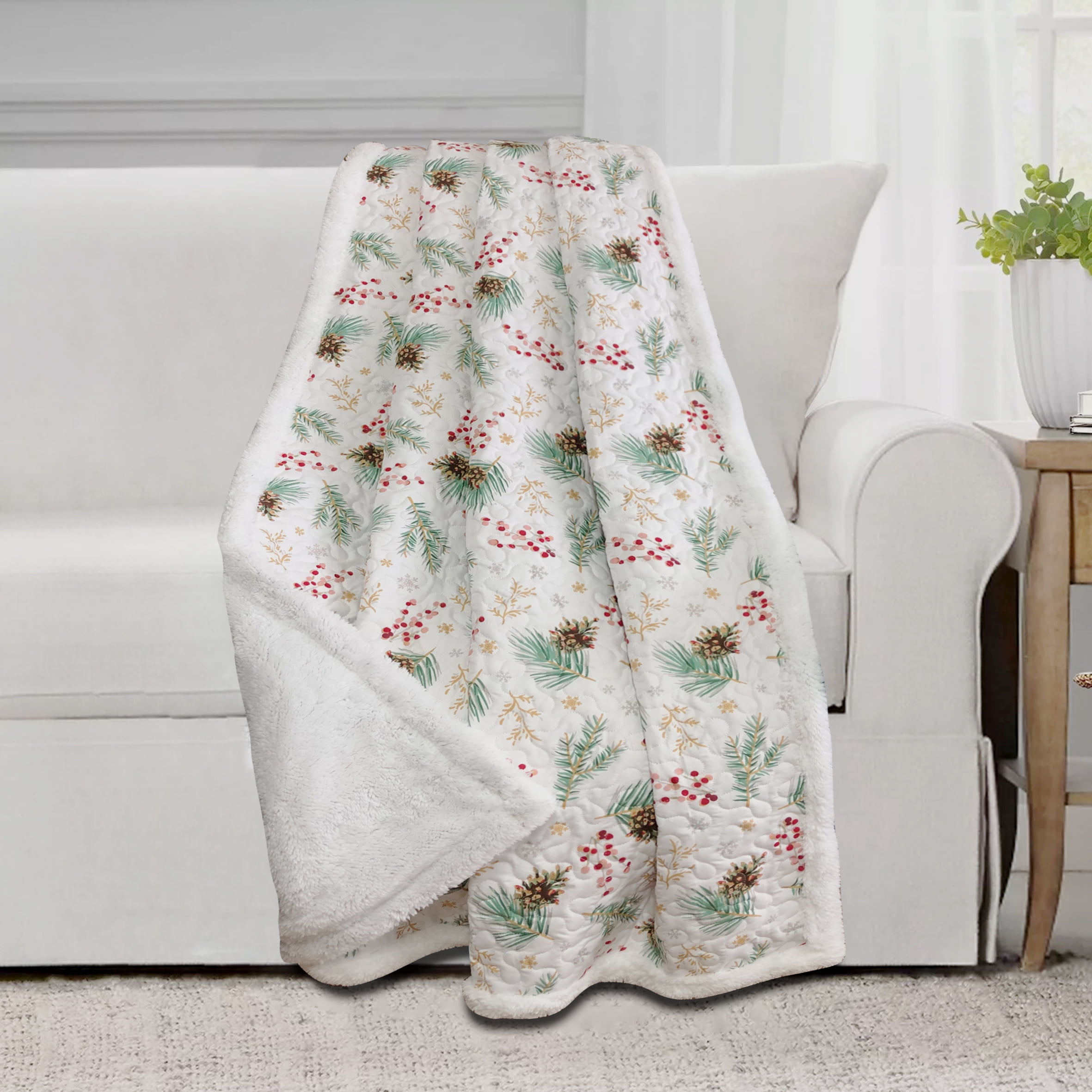 Pinecone Sherpa Throw 50x60