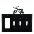 thumbnail image 1 of Pinecone Single GFI CUSTOM Product Triple Switch Cover, 1 of 2