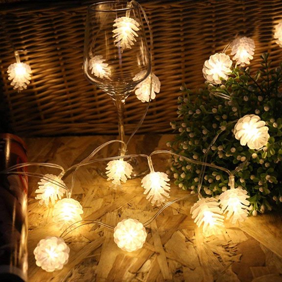 Pinecone String Lights Christmas Party LED Light String Battery Power Pine Cone Fairy Lights for Birthday Christmas