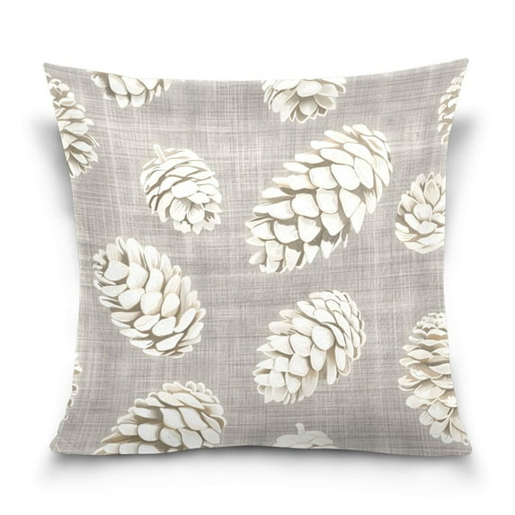 Pinecones Artistic Throw Pillow Covers Couch Pillowcases Decor for Bed Sofa 16" x 16"