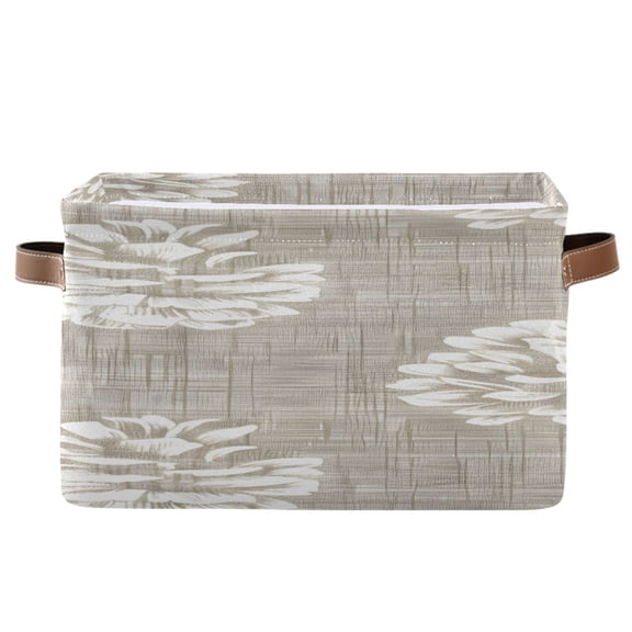 Pinecones Hand Painted Square Storage Bins with Handles Collapsible Containing Box 1 Pack