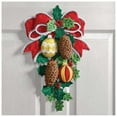 thumbnail image 1 of Pinecones & Holly Wall Hanging Felt Applique Kit, 13" x 17", 1 of 2