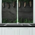 thumbnail image 1 of Pinecones Kitchen Curtains, Rustic Woodland Frame Look Christmas Design Spruce Branches New Year, Two Panels Drapes with Rod Pocket Room Decor, 55" X 45", Dark Sepia Evergreen, by Ambesonne, 1 of 1