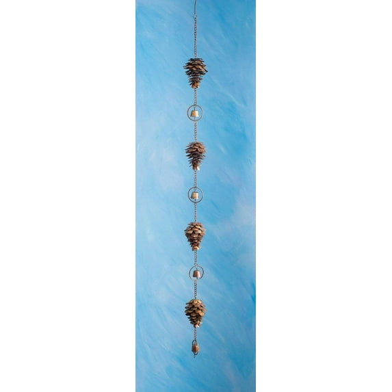 Pinecones and Bells Hanging Garden Ornament