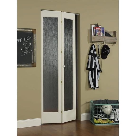 Pinecroft Rain Full Glass Bifold Door, 32-in. x 80-in., Unfinished Pine