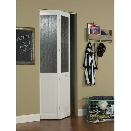 Pinecroft Rain Half Glass Bifold Door, 30-in. x 80-in., Unfinished