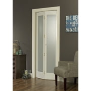 Pinecroft Frosted Full Glass Bifold Door, 30-in. x 80-in., Unfinished