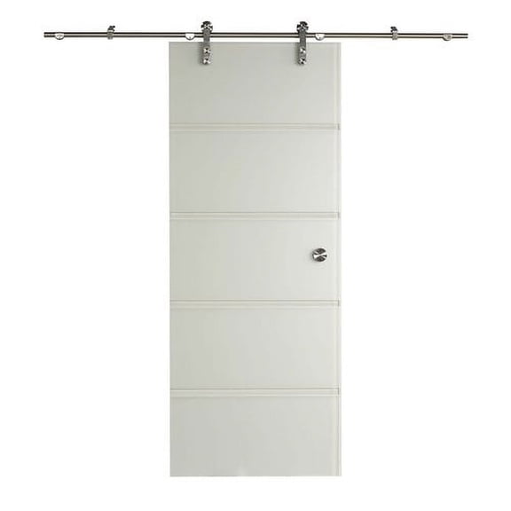 Pinecroft New Visions Contour Glass Barn Door For 32"w x 80" Opening Size