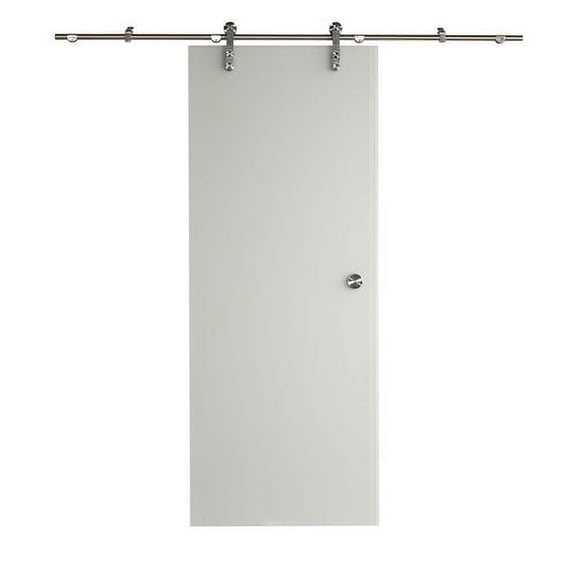 Pinecroft New Visions Ice Glass Barn Door For 32"wide x 80"high