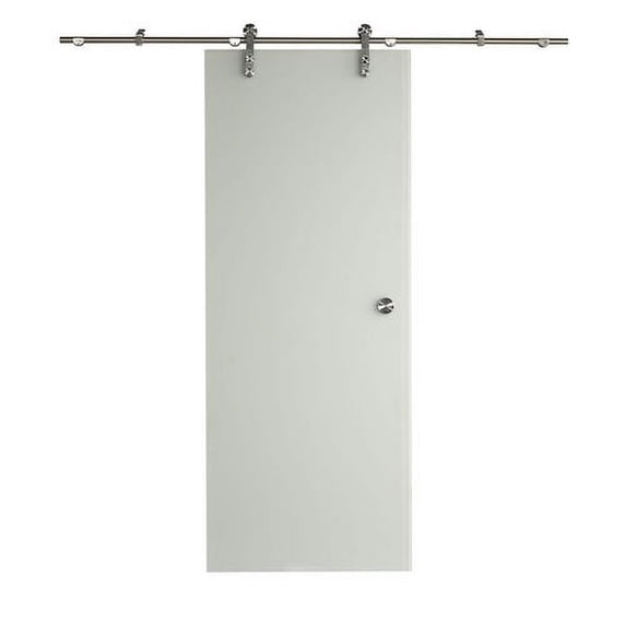 Pinecroft New Visions Ice Glass Barn Door For 36" x 96" Opening Size