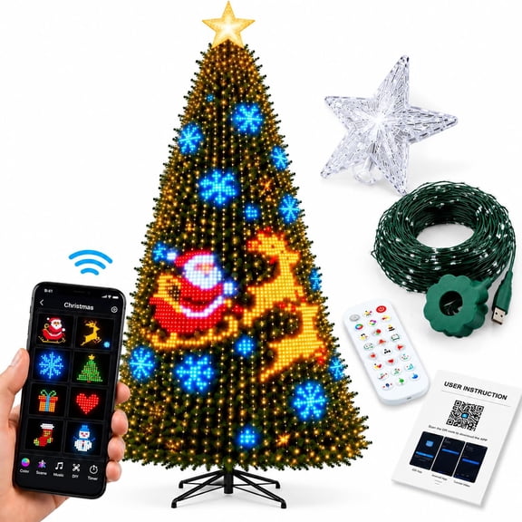 Pineglow Smart Animated Christmas Tree Lights