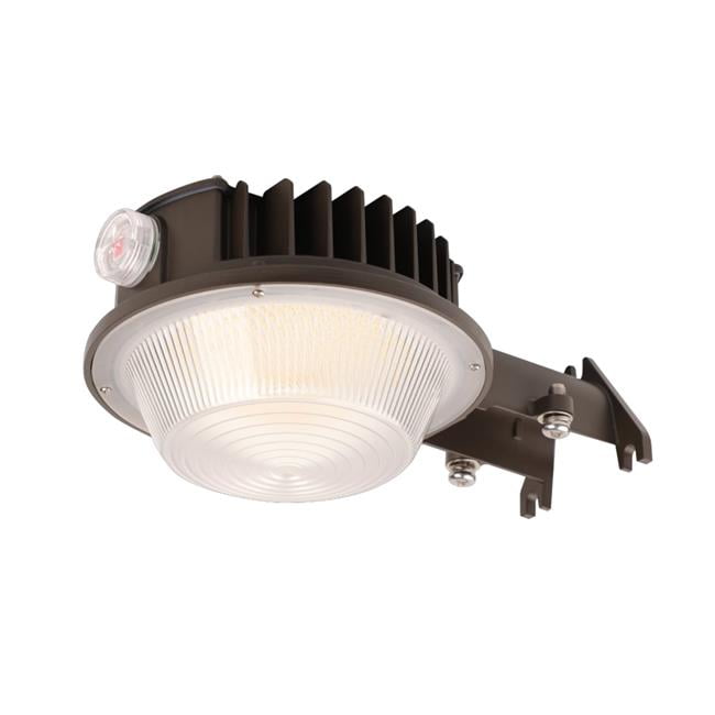 Pinegreen Matte Brown LED Dusk-to-Dawn Outdoor Floodlight