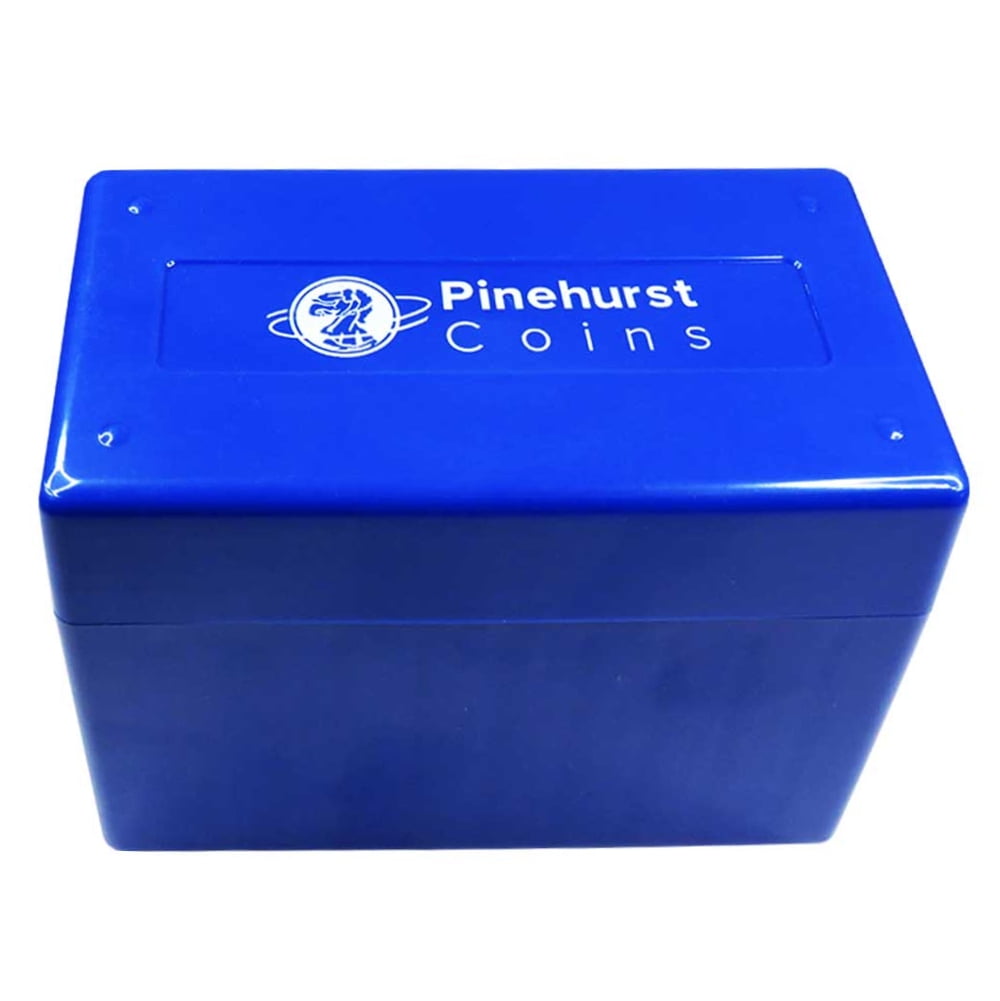 Pinehurst Coins Blue Storage Box for 10 Individual Certified Coins Fits ...