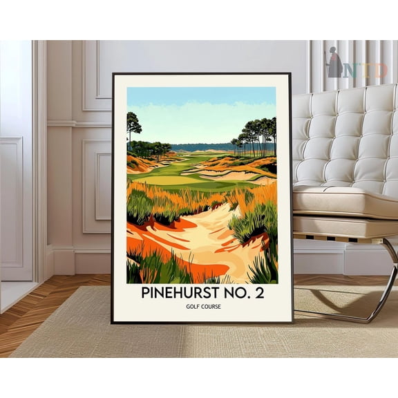 Pinehurst No 2 Golf Poster, Unframed Paper Poster 8x10in