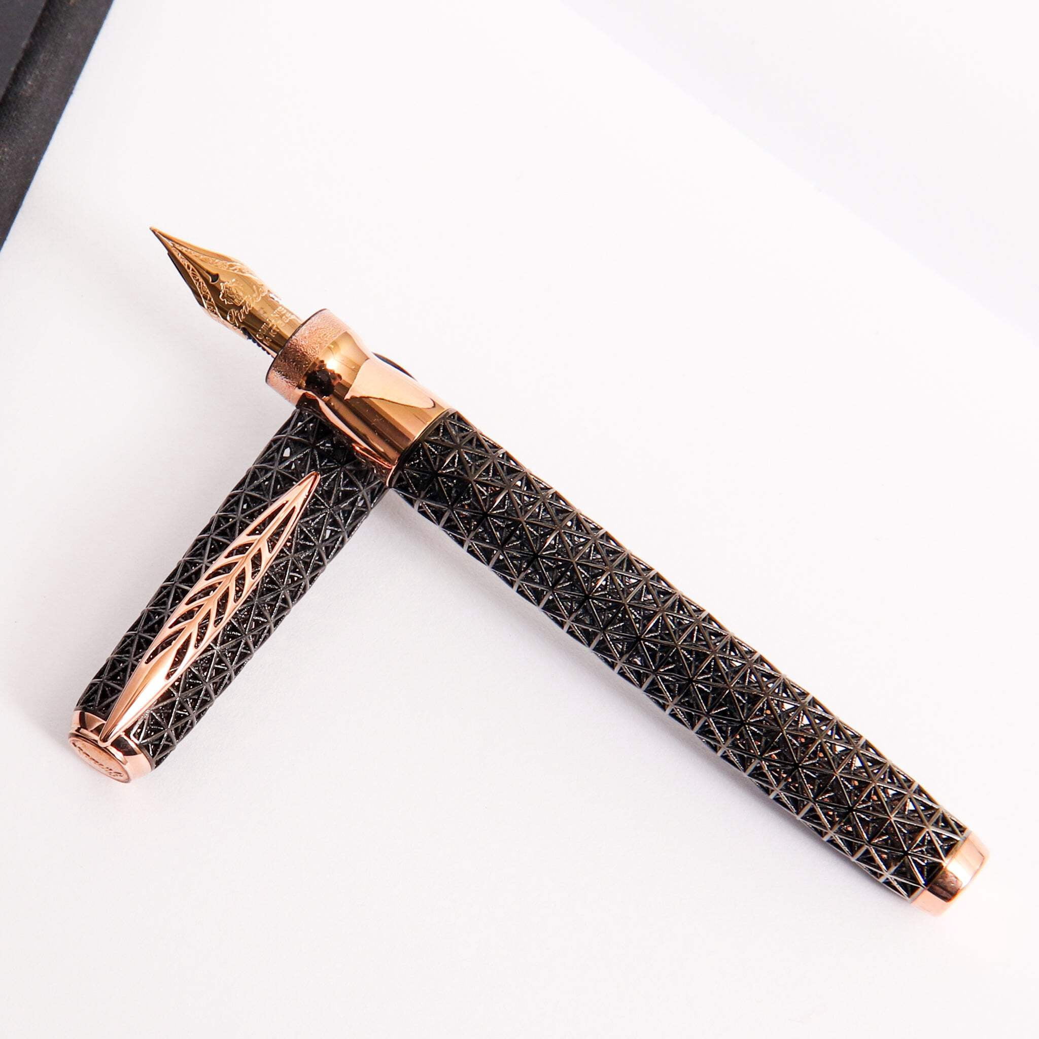 Pineider Psycho Black with Rose Gold Trim Fountain Pen - Walmart.com