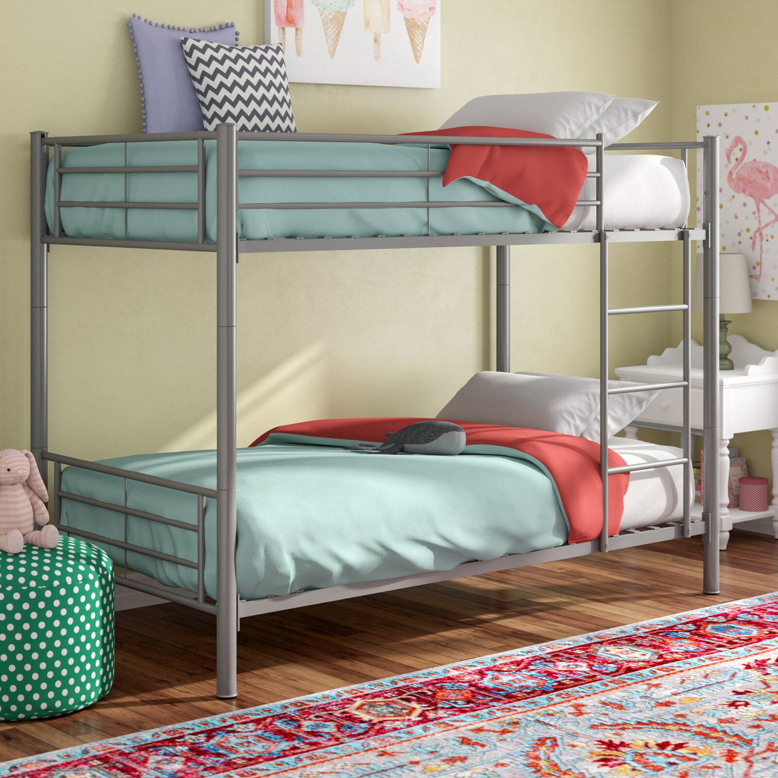 Pineland Twin over Twin Bunk Bed, Distance Between Top and Bottom Bunk