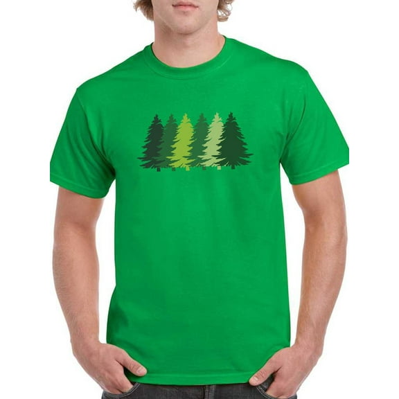 Pines Design Men T-Shirt, Male Small