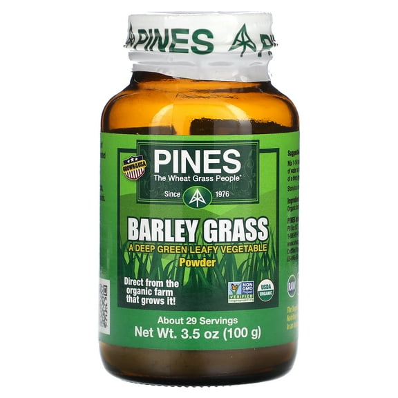 Pines International 100% Organic Barley Grass Powder - 3.5 oz