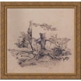 thumbnail image 1 of Pines, adjacent to the root of the barrel 20x20 Gold Ornate Wood Framed Canvas Art by Aleksey Savrasov, 1 of 2