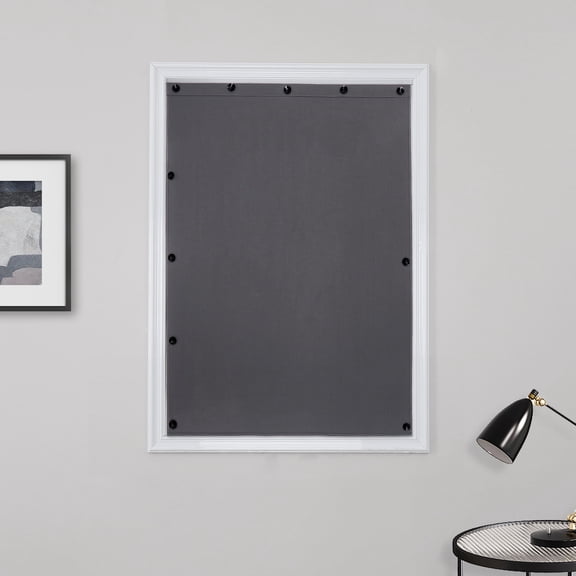 Pinewave Contemporary Gray Geometric Grommet Blackout Curtains, 52" x 42"