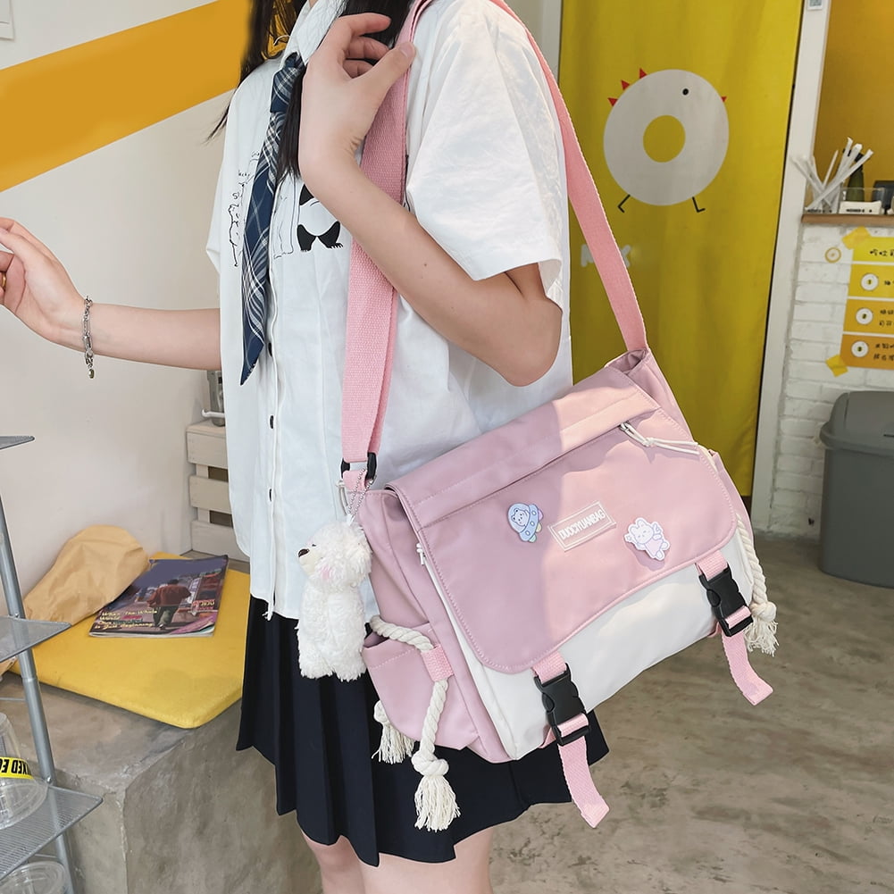 Pinfect Harajuku Crossbody Bags Pendant Handbags for Women Zipper Pocket for Work Sports