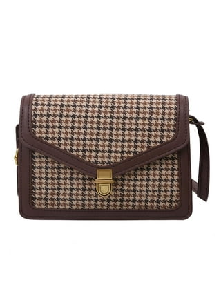 Fashion Plaid Men Bags Shoulder Crossbody Vintage Leather