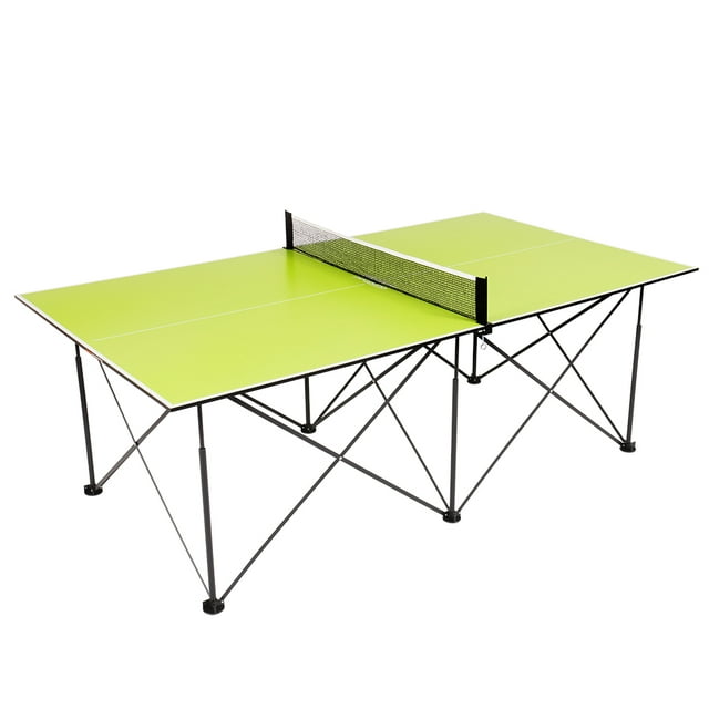 Ping-Pong 7' Instant Play Pop-Up Compact Table Tennis Table with No Tools or Assembly Required ? Green