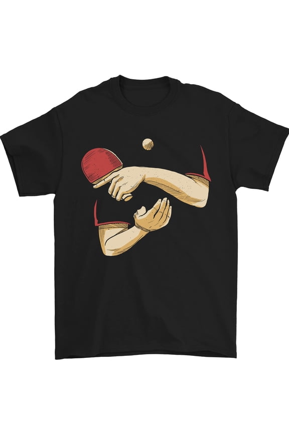 Ping Pong Hands Table Tennis Fancy Dress Mens T-Shirt 100% Cotton