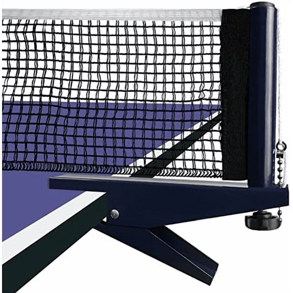 Ping Pong Net with Clamp, Professional Table Tennis Net and Post Set, Adjustable Training Practice Mesh, Portable Grip Holder Clip Equipment, Accessories for Indoor Outdoor (Navy)