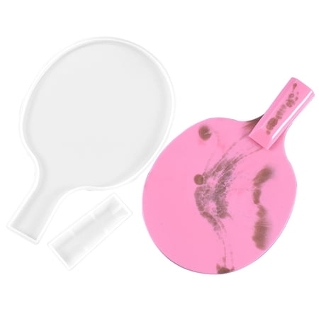 Ping Pong Resin Mold Set Creative Silicone Ping Pong Paddle Maker DIY Epoxy Mold