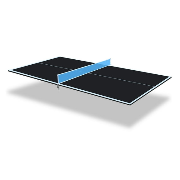 Ping Pong Table, 7*4ft Black Mid-Size Ping Pong Conversion Top Foldable & Portable Table Tennis Table Top for Indoor Games, Black Table Tennis Table,Mdf Outdoor Ping Pong Table
