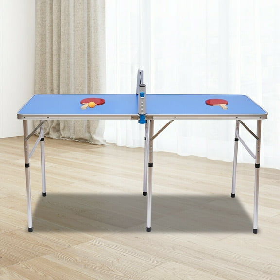 HAPPCUCOE Ping Pong Foldable Outdoor Indoor Mini Tischtennistisch Table Tennis With 2 Paddles and 3 Balls