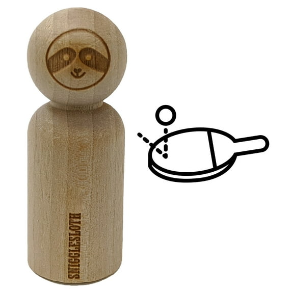 Ping Pong Table Tennis Bouncing Ball Rubber Stamp for Scrapbooking Crafting Stamping - Small 3/4 Inch