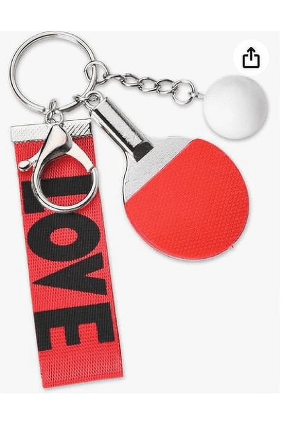 Ping Pong Table Tennis Keychain Gifts for Teen Boys Girls Table Tennis Players Keychains Gifts for Ping Pong Lover Gifts for Women Men Ping Pong Pleayer Keychain for Sports Bag