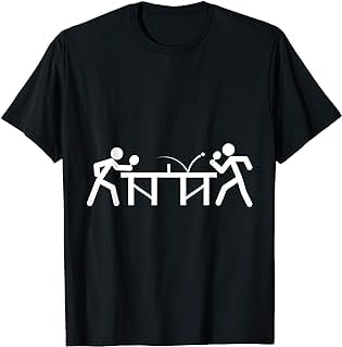 Ping Pong Table Tennis Stick Figures Pingpong Player T-Shirt - Walmart.com