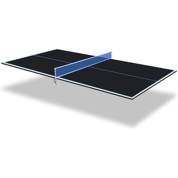 Ping Pong Table Top for Billiard Table - 6FT Foldable Table Tennis Table Topper for Pool Table with Net & Premium Foam Padding | Portable Table Tennis Conversion Top for Indoor Outdoor Games Black