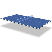 Ping Pong Table Top for Billiard Table - 9FT Foldable Table Tennis Table Topper for Pool Table with Net & Premium Foam Padding | Portable Table Tennis Conversion Top for Indoor Outdoor Games Blue