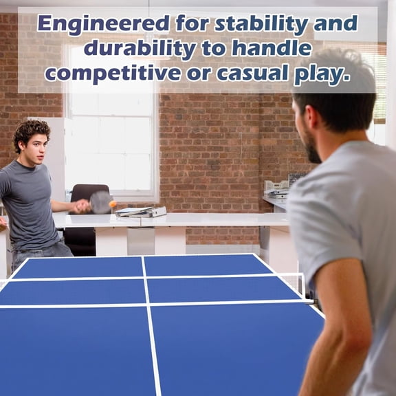 Ping Pong Table Top, Foldable Table Tennis Conversion Top for Pool Table w/Net & Foam Padding