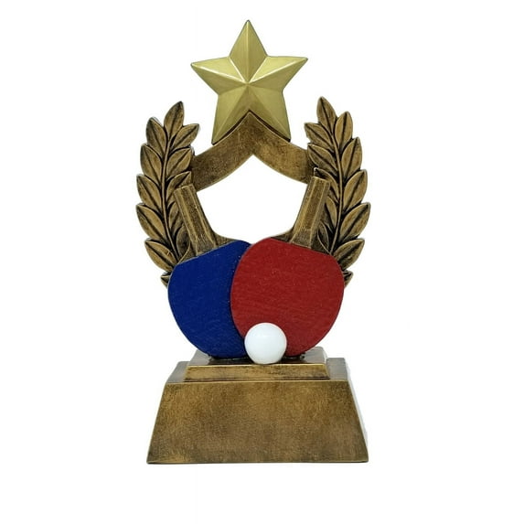 Ping Pong Trophy | COLORED Paddles Table Tennis Award