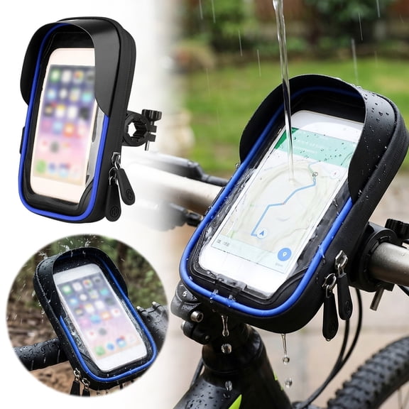 PingLi Waterproof Bike Phone Mount, Universal Handlebar Mount for Motorcycles and Cycling Protect Your Phone When Riding in the Rain