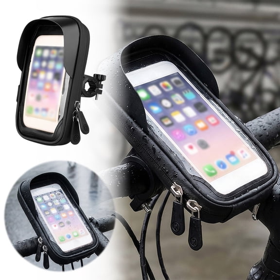 PingLi Waterproof Bike Phone Mount, Universal Handlebar Mount for Motorcycles and Cycling Protect Your Phone When Riding in the Rain