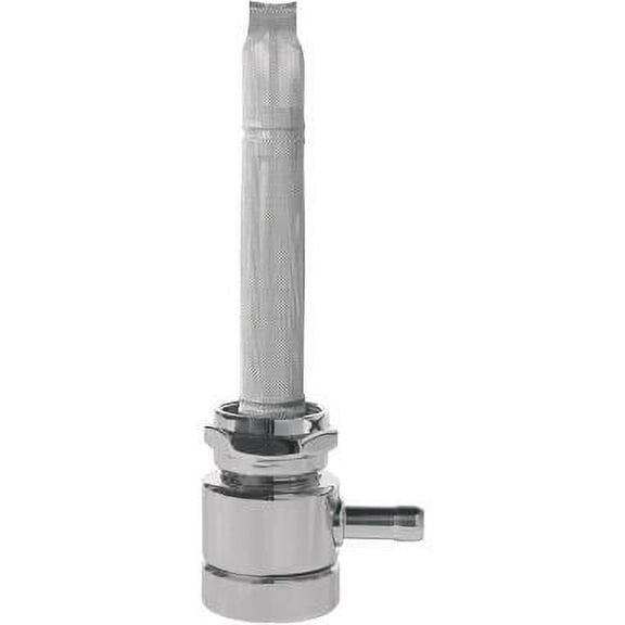 Pingel High-Flow Fuel Petcock Valve, Chrome, 22mm Inlet, 5/16" Outlet, Reserve, Knob Control, Universal Fit for Motorcycles (6311-CR-K)