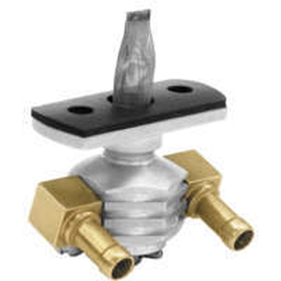 Pingel Power-Flo Dirt Valve Fuel Petcock, Billet Aluminum, Dual Outlet, 1/4" NPT, Gravity Fed, ATV - Yamaha (3110-D-AH61A)