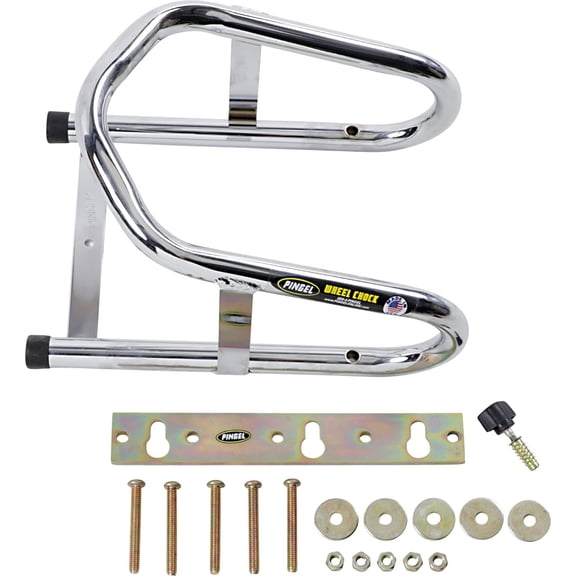 Pingel Chrome 6 1/2" Low Wheel Chock for Corrugated Floors (WC65TBM)