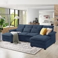 thumbnail image 1 of Pingliang Home 110" Oversized U Shaped Couch,4 Seat Sectional Sofa with 4 Pillows,Upholstered Symmetrical Cloud Couch with Double Chaise,Wrap Around Sofa Modular sofa for Living Room Apartment Office, 1 of 9