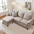thumbnail image 1 of Pingliang Home 80" Sectional Sofa Couch,L Shaped 3 Seat with Reversible Storage Ottoman and Side Pockets, Modern Polyester Fabric Sofa Couches for Living Room Apartment Office Studio Small Space, 1 of 11