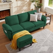 Pingliang Home Sectional Sofa Couch with Storage Ottoman,Modern 3 Seat L Shaped Sofa Couch for Living Room Apartment Studio Office