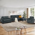 thumbnail image 1 of Pingliang Home Living Room Furniture Set,Sectional Sofa Couch with Storage Ottoman and Accent Chair and Loveseat,L Shaped Couch Modern Linen Sofa 6 Seater Set with Side Storage Pockets, 1 of 7